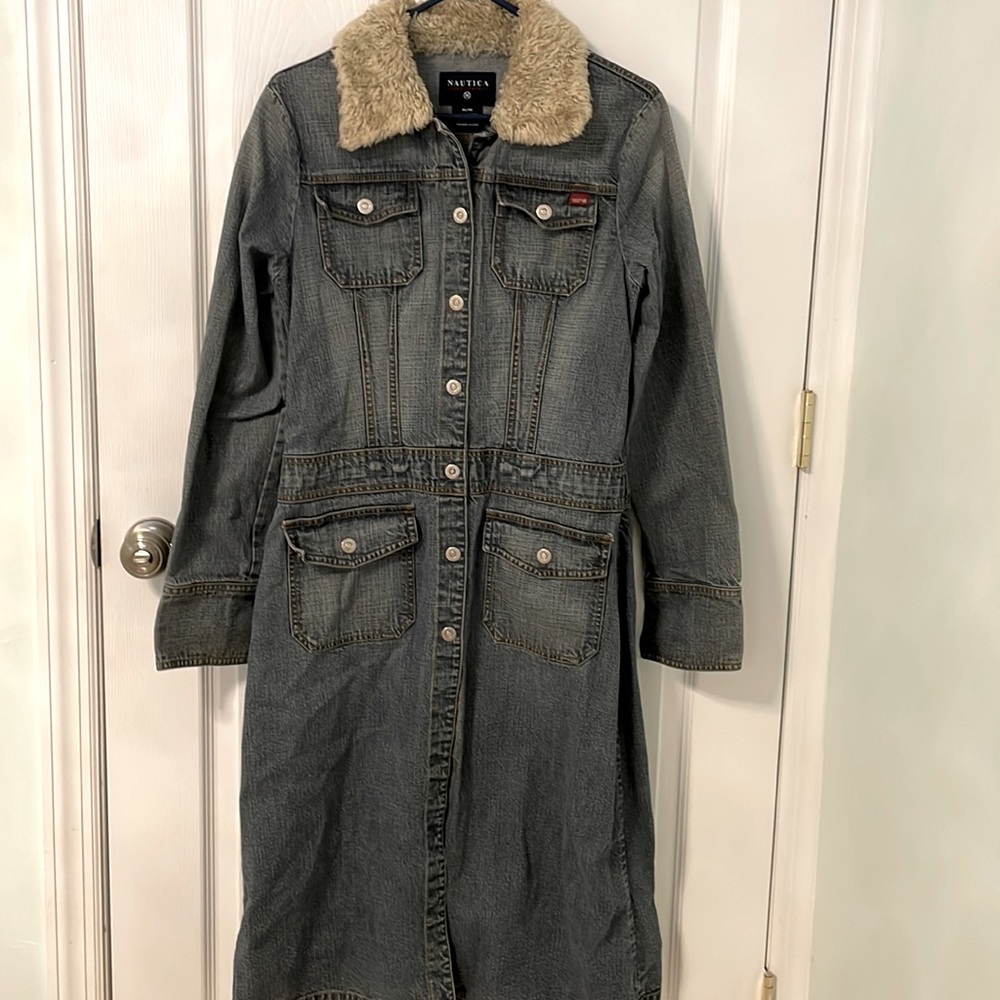 Antique Nautica long jean jacket